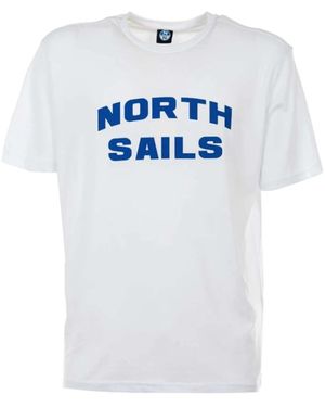 North Sails Elegante magliette in cotone bianco con logo