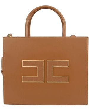 Elisabetta Franchi Tote Bags - Marrone