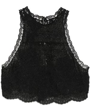 Ermanno Scervino Sleeveless Tops - Black