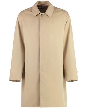 Burberry Single-Breasted Coats - Natural