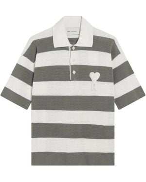 Ami Paris Polo Shirts - Grau