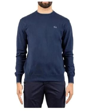 La Martina Round-Neck Knitwear - Blu