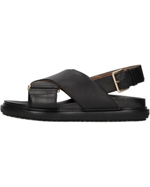 Marni Flat Sandals - Nero