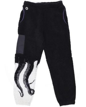 Octopus Teddy Bear Side Sherpa Pant - Black