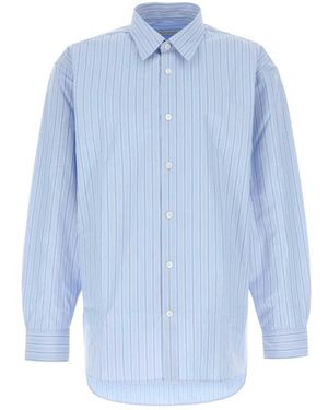 Dries Van Noten Overhemden ,Blauw ,Katoen Croom Overhemd