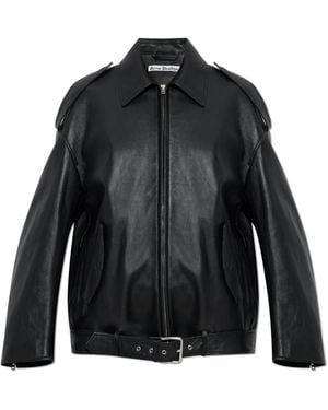 Acne Studios Leather Jackets - Black
