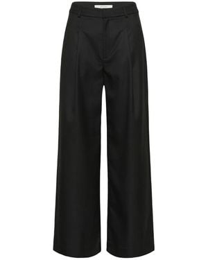 Gestuz Broeken ,Zwart ,Leer Gzpaula Mw Wide Pants