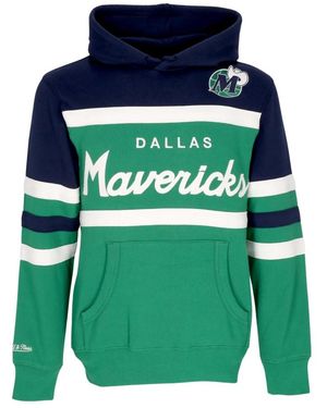 Mitchell & Ness Hoodies & Sweatvesten ,Veelkleurig ,Katoen Nba Head Coach Hoodie Dallas Mavericks - Groen