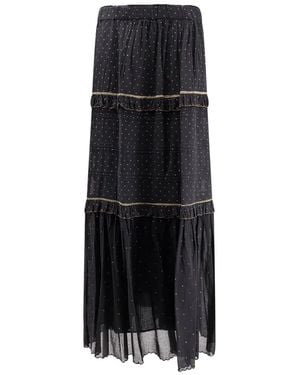 Isabel Marant Marant Etoile Volodia Polka-Dots Skirt - Black