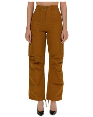 Rabanne Broeken ,Bruin ,Leer Pantalon
