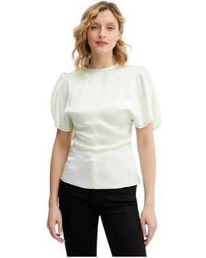 Victoria Beckham Bela Top Met Vlinder Mouwen - Wit