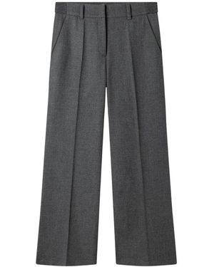 Cambio Broeken ,Grijs ,Wol Ameli Wijde Broek