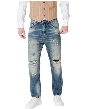 Gianni Lupo Straight Jeans - Azul