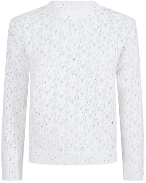 Eleventy Trui Met Ronde Hals - Wit
