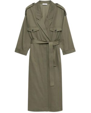 Anine Bing Belted Coats - Green