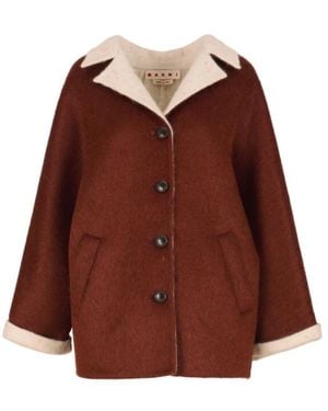 Marni Single-Breasted Coats - Marrón