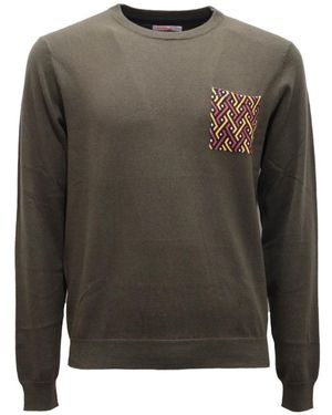 Sun 68 Round-Neck Knitwear - Grigio