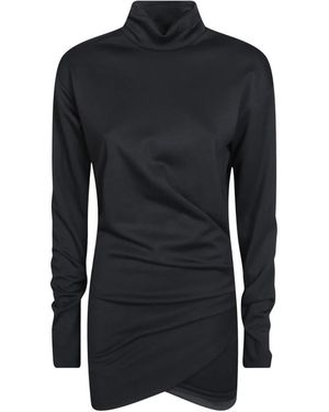 Dondup Slim Fit Viscose Blend Scuba Jurk - Zwart