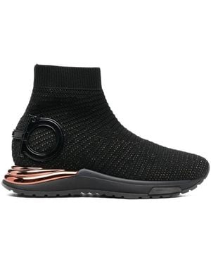 Ferragamo Ladies/Oro N4622C Trainers, Us - Black