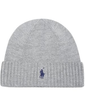 Polo Ralph Lauren Logo Beanie Muts - Grijs