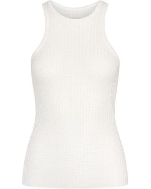 Envelope Tops ,Gestructureerde Racer Tank Top Zomer Essential - Wit