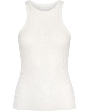 Envelope Sleeveless Tops - Wit