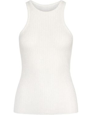 Envelope Sleeveless Tops - White