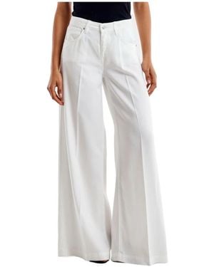 ViCOLO Jeans ,Wit ,Witte Wijde Pijp Jeans - Grijs