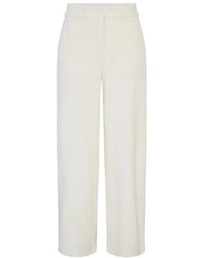 Ichi Wide Trousers - Bianco