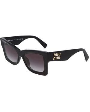 Miu Miu Sonnenbrille Mit Eckigem Acetatrahmen - Schwarz