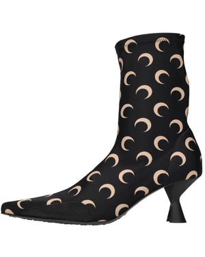 Marine Serre Heeled Boots - Negro