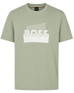 BOSS T-Shirt Met Ronde Hals - Groen