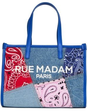 Rue Madam Paisley Mini Tote - Blau