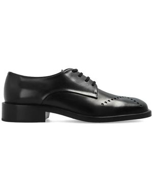 Jil Sander Perforierte Derby-Schuhe Aus Leder - Schwarz