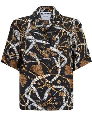 Moschino T-Shirt Met Print - Zwart