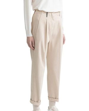 Peserico Cropped Pants - Natural