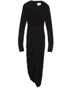 Isabel Marant Schwarzes kleid mit drapierung und raffung