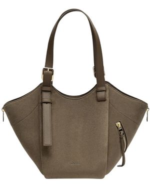 Loewe Tassen ,Groen ,Katoen Hammock Flip Bag - Bruin