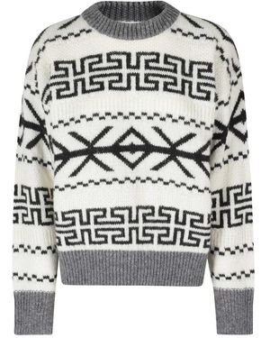 Woolrich Fairisle Rundhals-Strickpullover - Schwarz