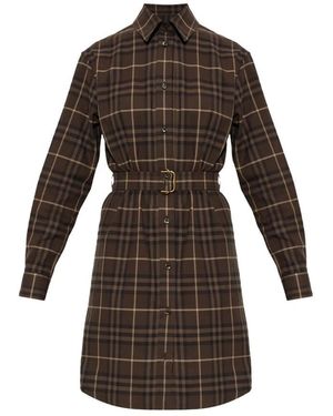 Burberry Kleedjes ,Bruin ,Katoen Fiora Jurk