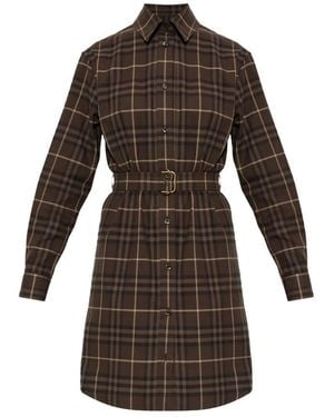 Burberry Kleedjes ,Bruin ,Katoen Fiora Jurk