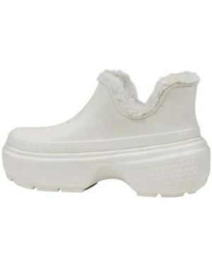 Crocs™ Platform Klomp Met Fuzzy Voering - Wit