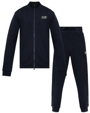 EA7 Sweatshirt En Broek Set - Blauw