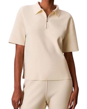 Calvin Klein Polo Shirts - Natural