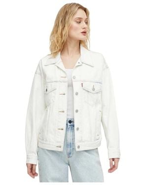 Levi's Jassen ,Wit ,Denim 90S Trucker Jacket