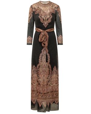 Zimmermann Kleedjes ,Veelkleurig ,Momentum Paisley Print Maxi-Jurk - Bruin