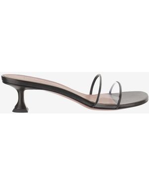 AMINA MUADDI Heeled Mules - Blanco
