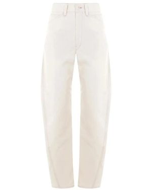 Lemaire Gedrehte taschenhose - Weiß