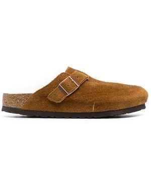 Birkenstock Boston Shearling Narrow Fit - Braun