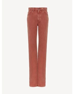 Chloé Straight Trousers - Rosso